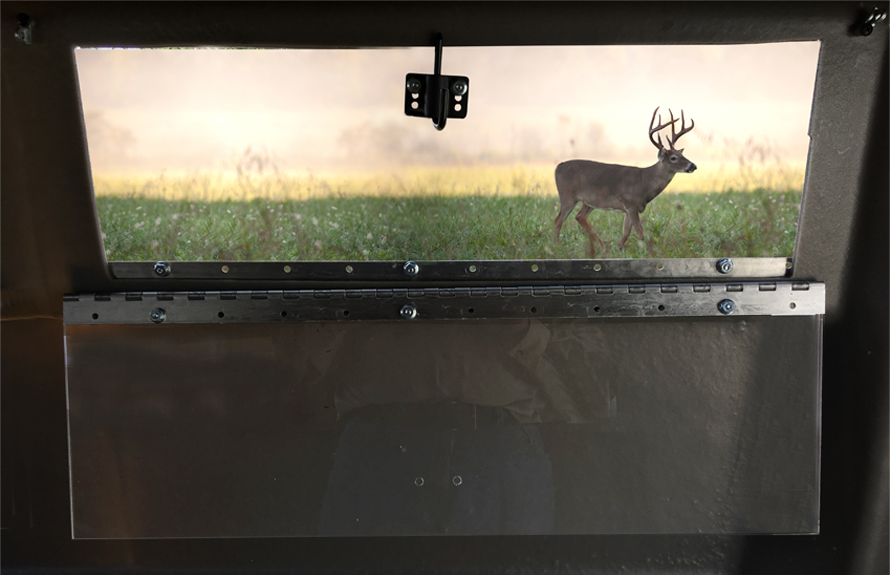 Deer outside Kansas Window Kit window