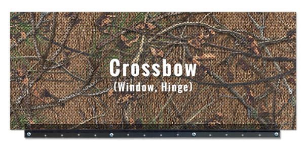 Crossbow blind replacement window, hinge